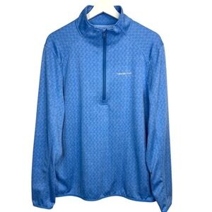 VINEYARD VINES Sankaty Performance Quarter Zip Pullover Light Blue Size‎ Medium